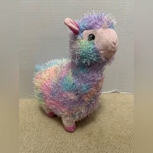 Kellytoy Pastel Rainbow Llama Plush 12” Shaggy Stuffed Animal Toy